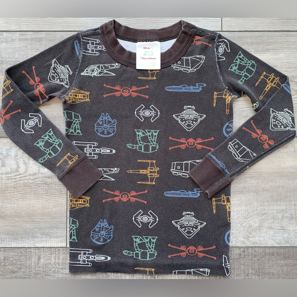 Hanna Andersson Star Wars Pjs Pajama Long Sleeve Top 100% Organic Cotton Size 4